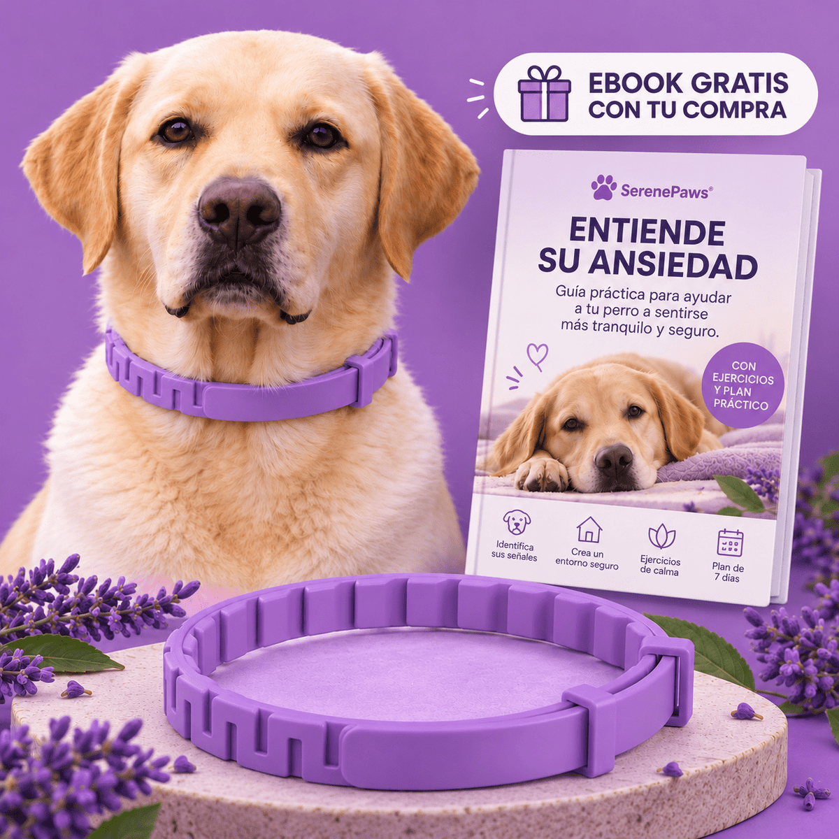 SerenePaws™ Collar Calmante Natural con Feromonas